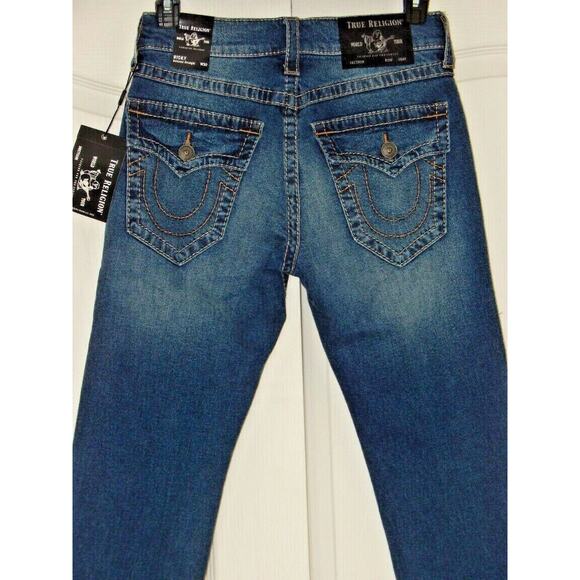 NWT TRUE RELIGION RICKY Flap Big T Relaxed Straight Faded Wash Jeans Men's 30x33 - Picture 6 of 6